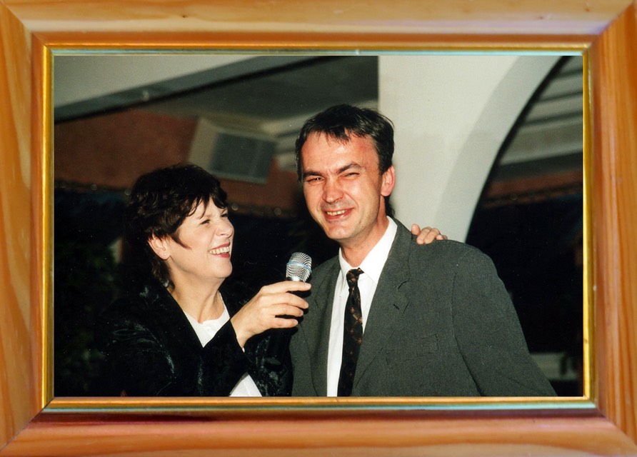 Gaby & Ralf im "Seeblick" Falkensee 1999, Foto © Manu Plicka